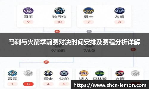 马刺与火箭季前赛对决时间安排及赛程分析详解